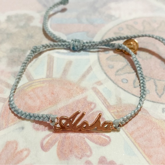Pura Vida Jewelry - Pura Vida "Aloha" script charm in matte rose gold